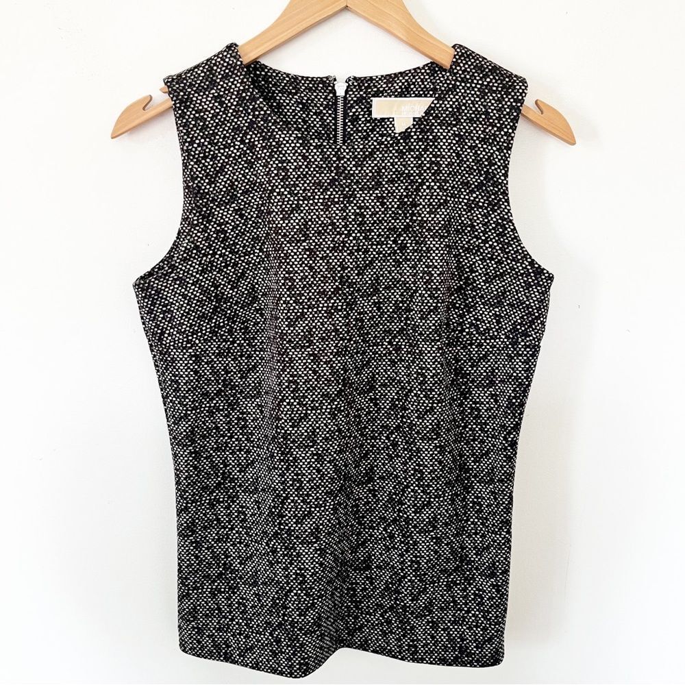 MICHAEL Michael Kors Black and White Sleeveless Blouse
